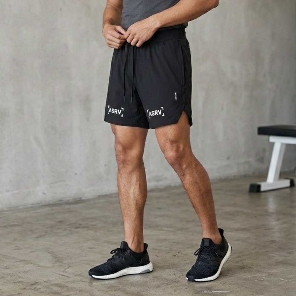 ASRV 0823 Tetra-Lite 7" Linerless Shorts Mens Small‎ Black Wings Gym Running